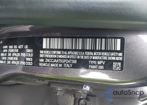 2016 Jeep Renegade Sport z USA, uszkodzony, nr VIN ZACCJAAT5GPD47398